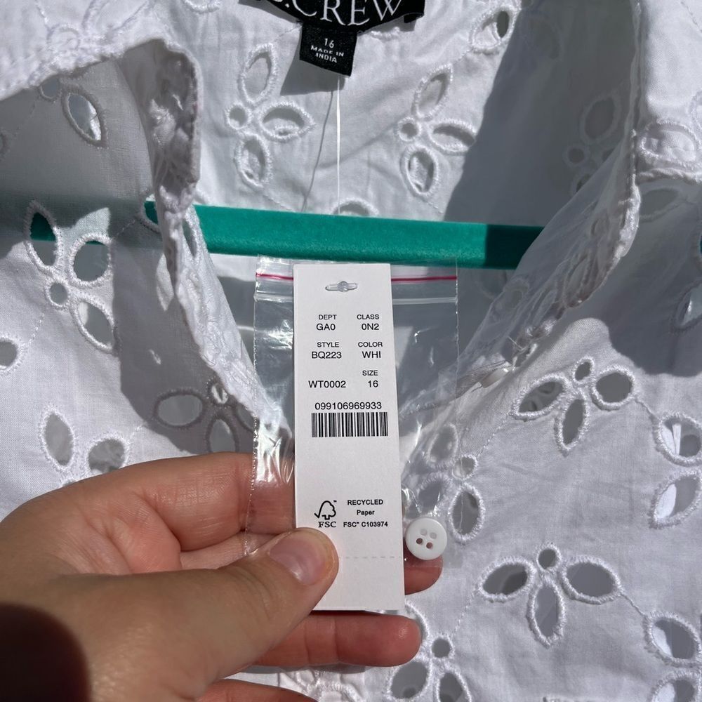 J Crew Spring Garden Eyelet Top NWT - Picture 9 of 11